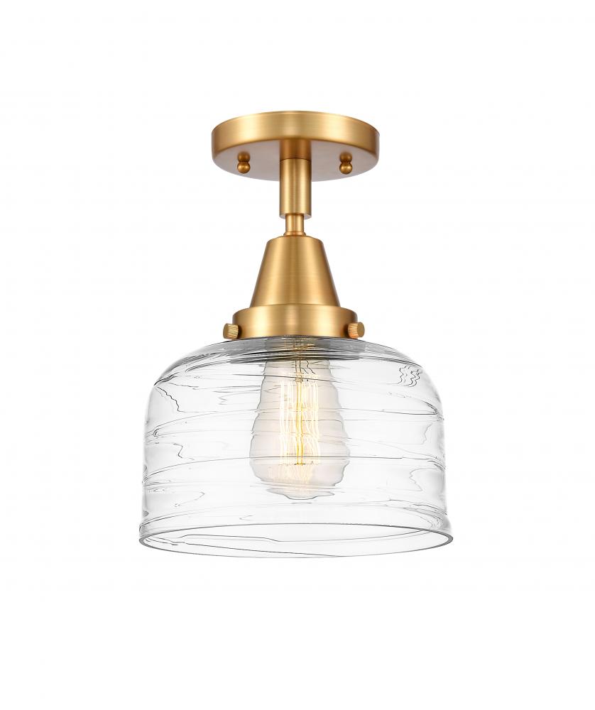 Bell - 1 Light - 8 inch - Satin Gold - Flush Mount