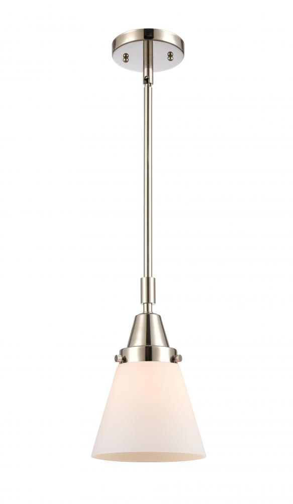 Cone - 1 Light - 6 inch - Polished Nickel - Mini Pendant