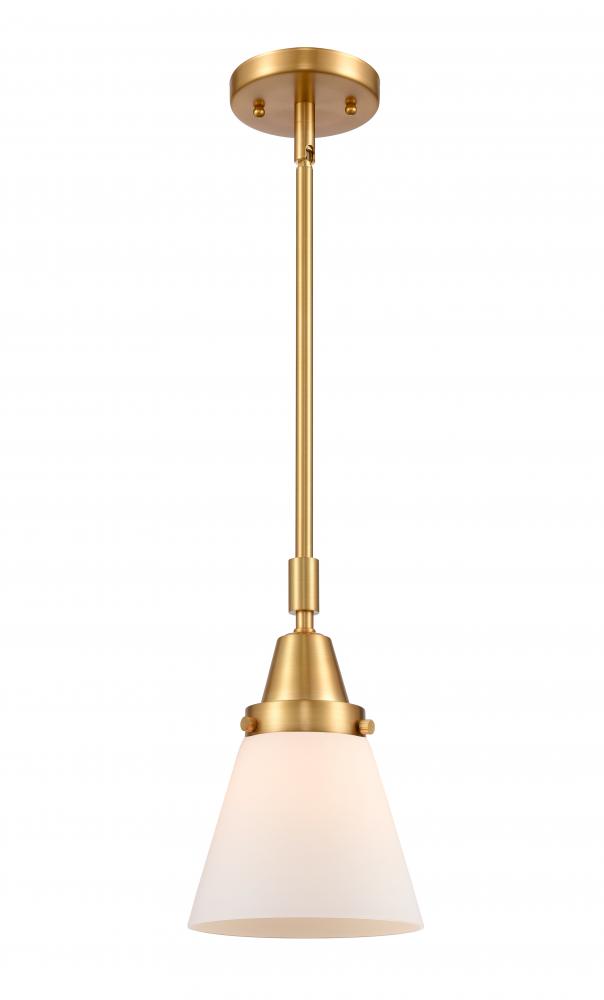 Cone - 1 Light - 6 inch - Satin Gold - Mini Pendant