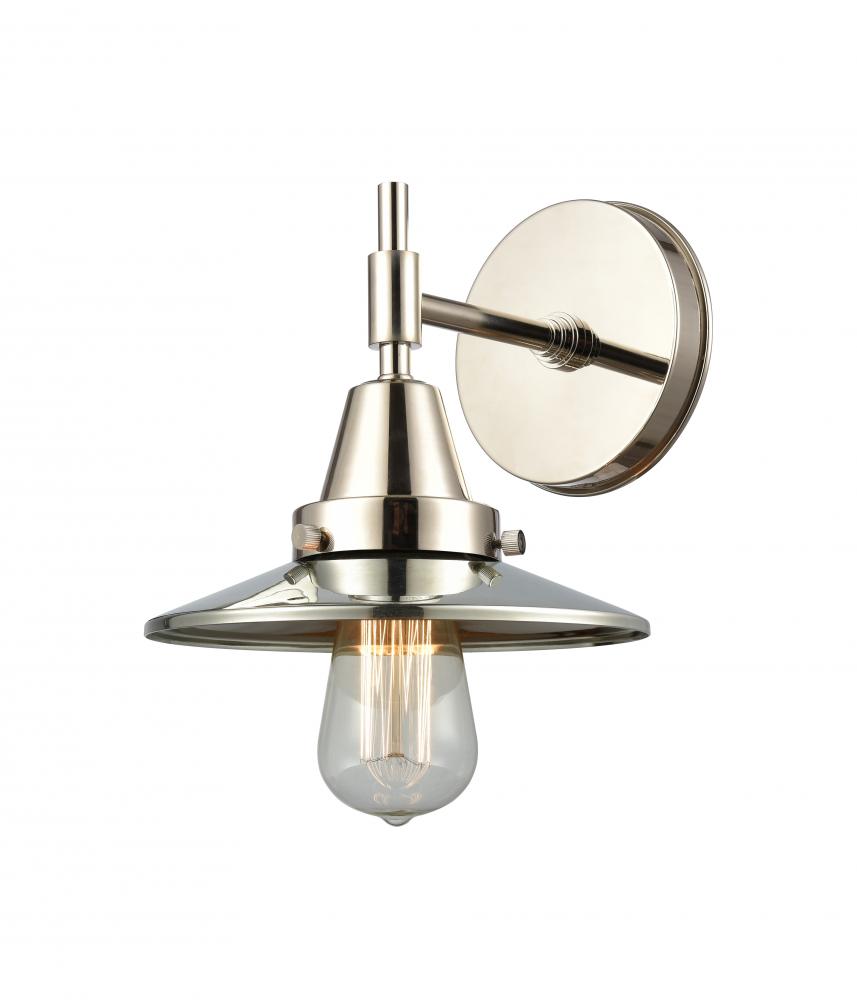 Railroad - 1 Light - 8 inch - Polished Nickel - Sconce