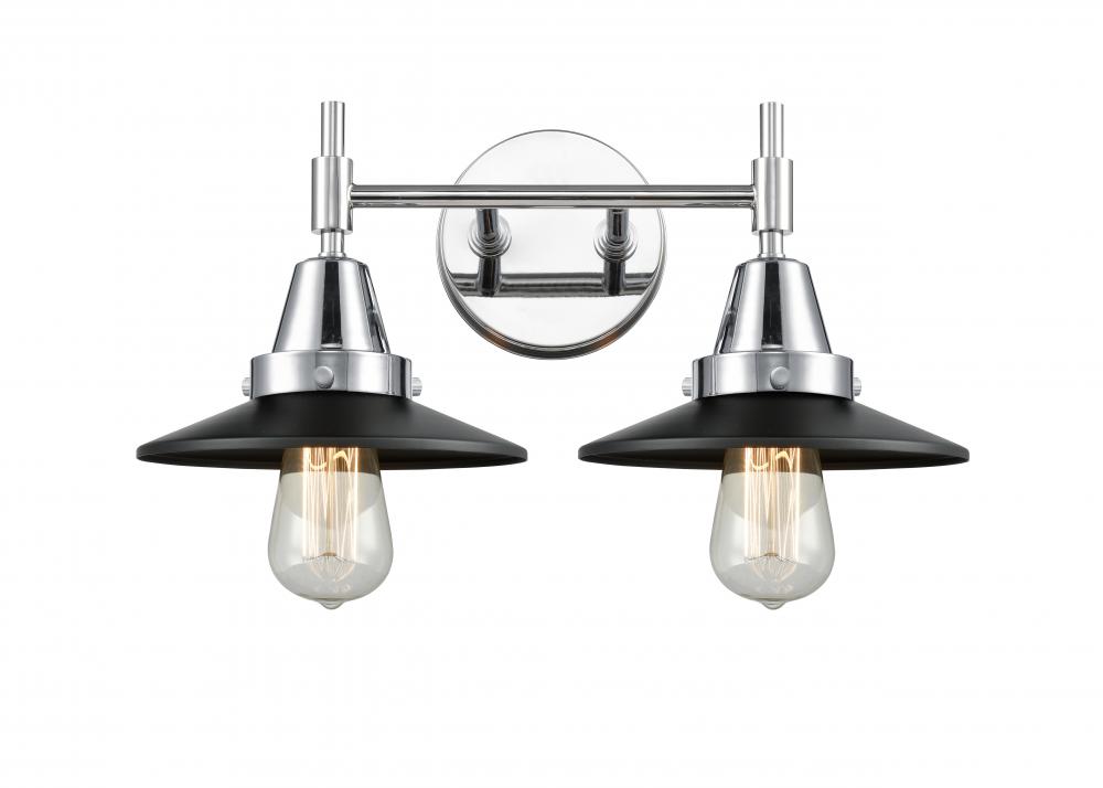 Railroad - 2 Light - 17 inch - Polished Chrome - Bath Vanity Light