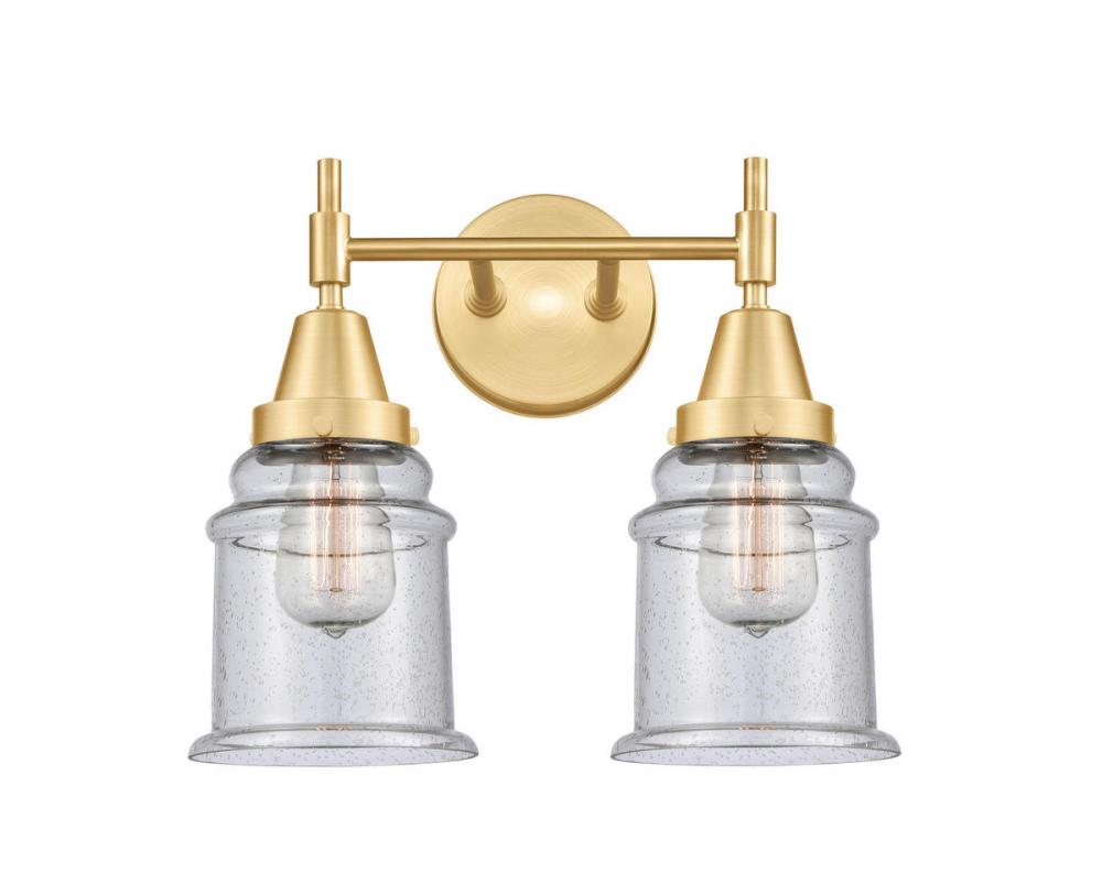 Canton - 2 Light - 15 inch - Satin Gold - Bath Vanity Light