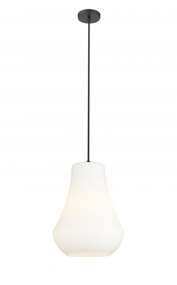 Fairfield - 1 Light - 12 inch - Matte Black - Cord hung - Mini Pendant