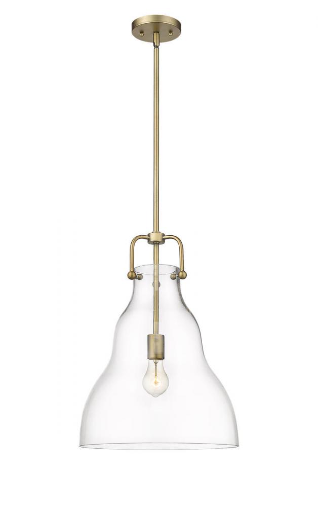 Haverhill - 1 Light - 14 inch - Brushed Brass - Stem hung - Pendant