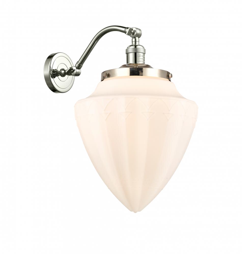 Bullet - 1 Light - 12 inch - Polished Nickel - Sconce