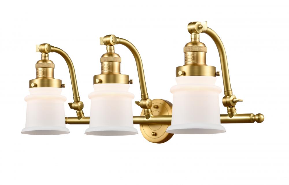 Canton - 3 Light - 28 inch - Satin Gold - Bath Vanity Light