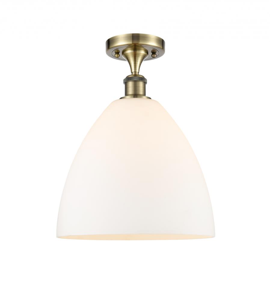 Bristol - 1 Light - 12 inch - Antique Brass - Semi-Flush Mount