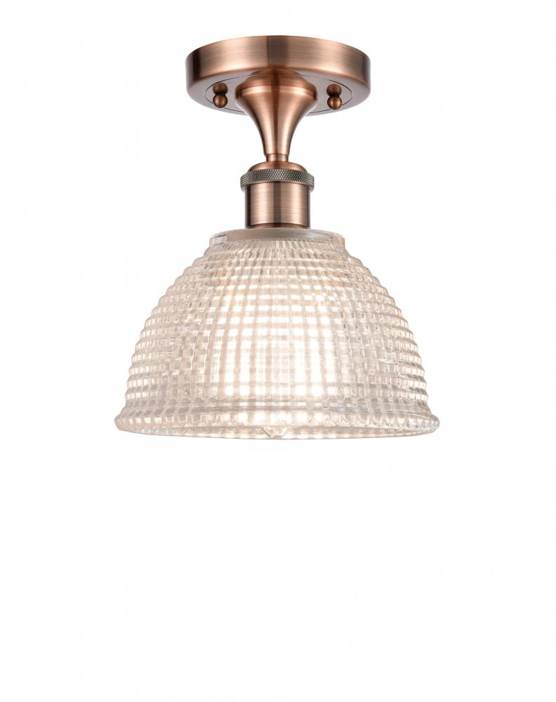 Arietta - 1 Light - 8 inch - Antique Copper - Semi-Flush Mount