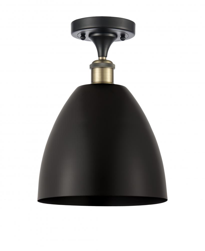 Bristol - 1 Light - 9 inch - Black Antique Brass - Semi-Flush Mount