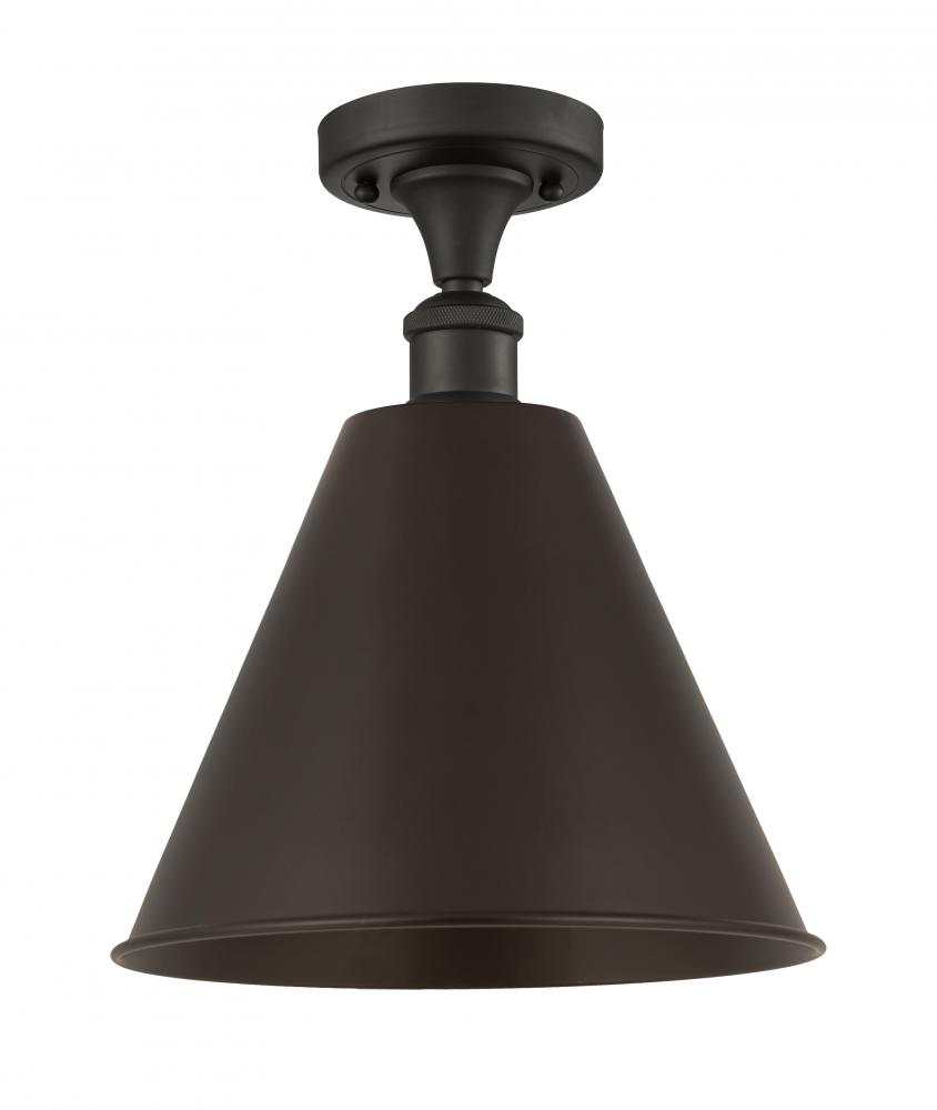 Berkshire - 1 Light - 12 inch - Oil Rubbed Bronze - Semi-Flush Mount