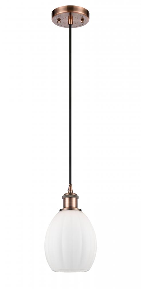 Eaton - 1 Light - 6 inch - Antique Copper - Cord hung - Mini Pendant