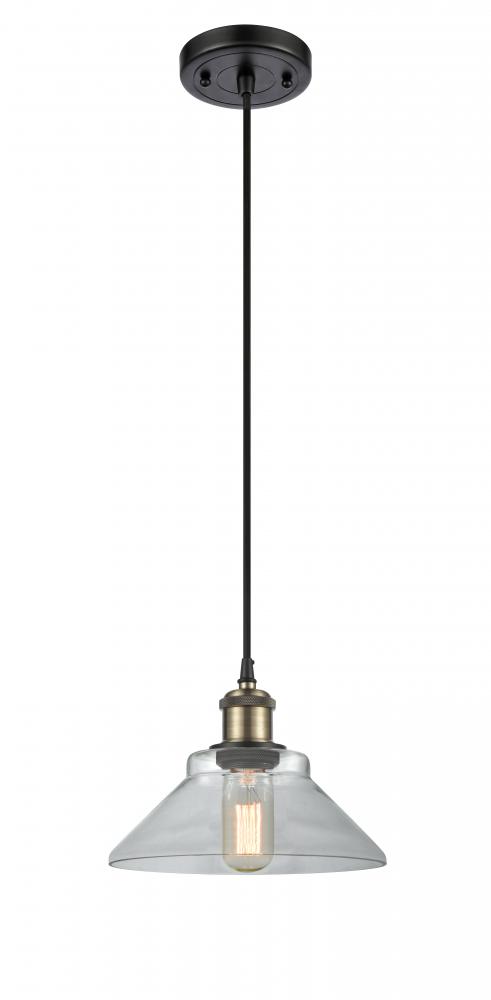 Orwell - 1 Light - 8 inch - Black Antique Brass - Cord hung - Mini Pendant