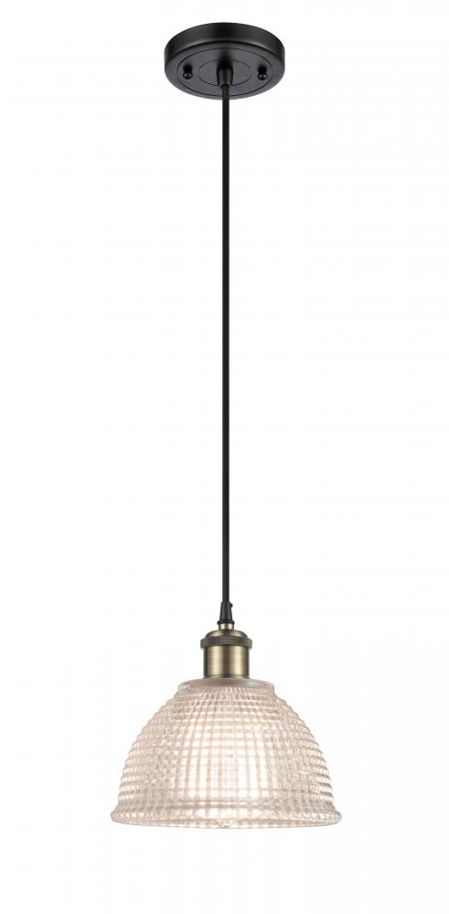 Arietta - 1 Light - 8 inch - Black Antique Brass - Cord hung - Mini Pendant