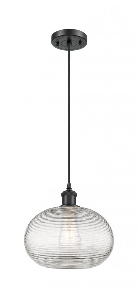 Ithaca - 1 Light - 10 inch - Matte Black - Cord hung - Mini Pendant