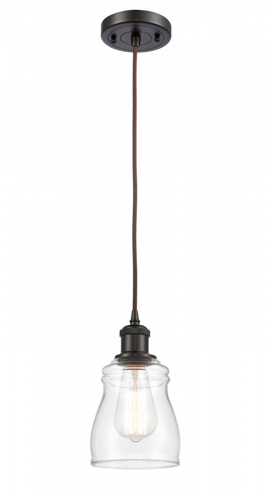 Ellery - 1 Light - 5 inch - Oil Rubbed Bronze - Cord hung - Mini Pendant