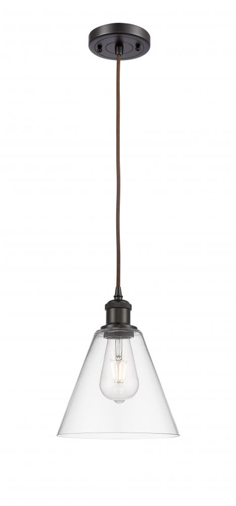 Berkshire - 1 Light - 8 inch - Oil Rubbed Bronze - Cord hung - Mini Pendant