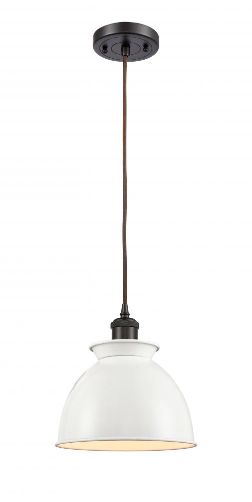 Adirondack - 1 Light - 8 inch - Oil Rubbed Bronze - Cord hung - Mini Pendant