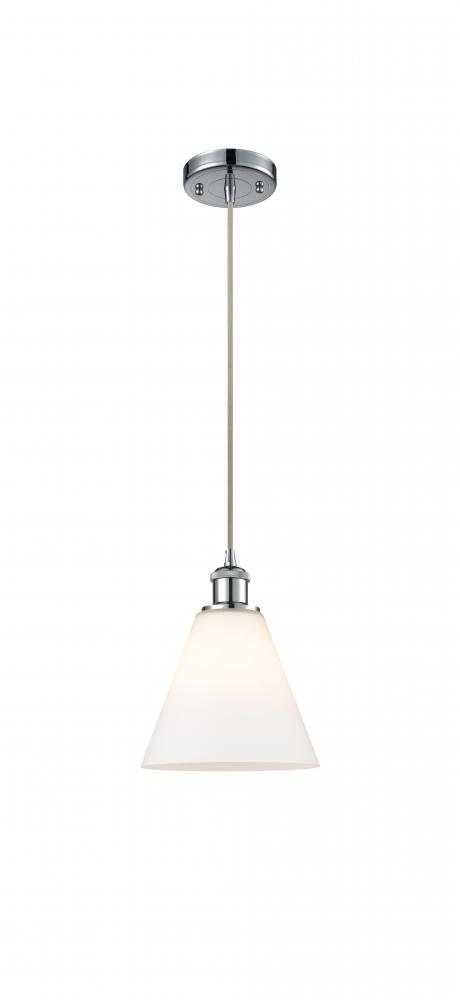 Berkshire - 1 Light - 8 inch - Polished Chrome - Cord hung - Mini Pendant