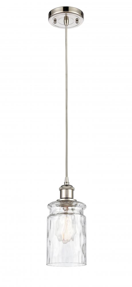 Candor - 1 Light - 5 inch - Polished Nickel - Cord hung - Mini Pendant