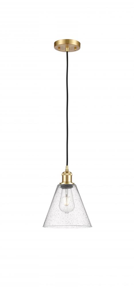 Berkshire - 1 Light - 8 inch - Satin Gold - Cord hung - Mini Pendant