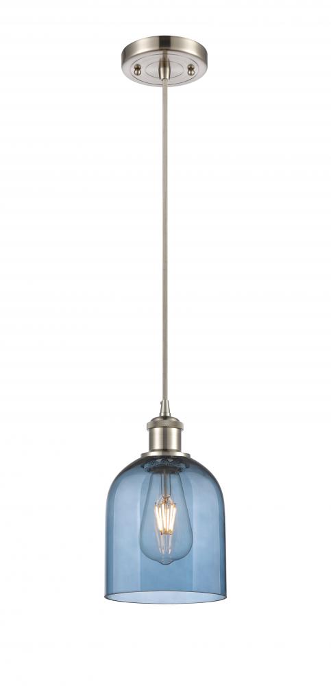 Bella - 1 Light - 6 inch - Brushed Satin Nickel - Cord hung - Mini Pendant