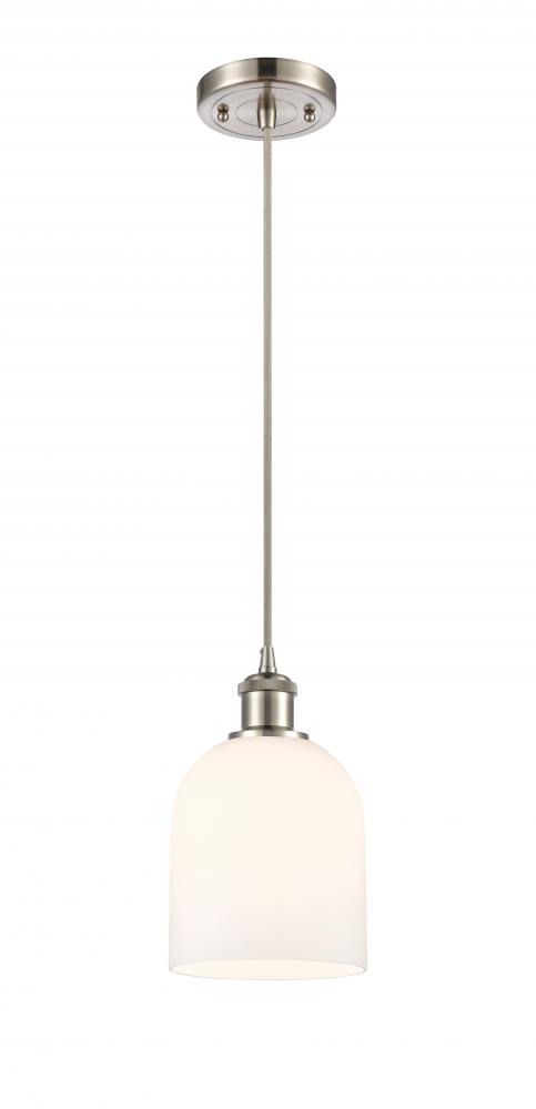 Bella - 1 Light - 6 inch - Brushed Satin Nickel - Cord hung - Mini Pendant