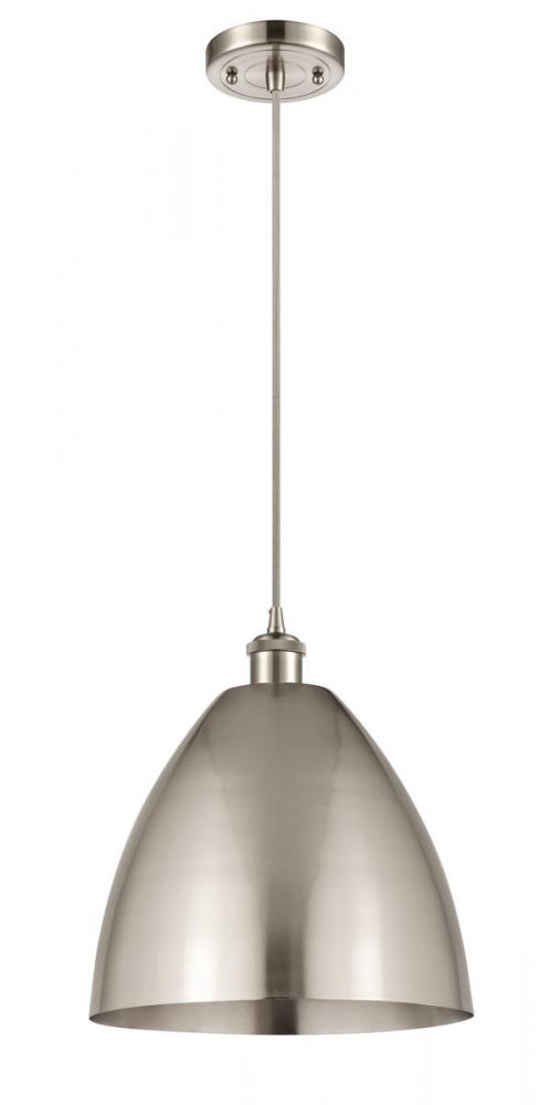 Bristol - 1 Light - 12 inch - Brushed Satin Nickel - Cord hung - Mini Pendant