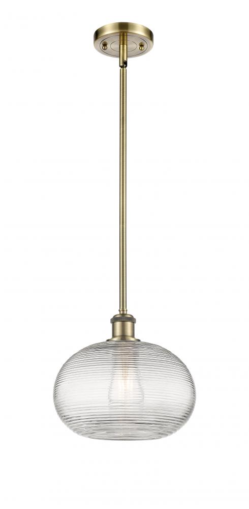 Ithaca - 1 Light - 10 inch - Antique Brass - Mini Pendant