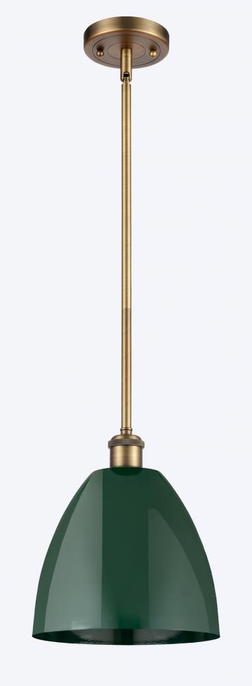 Plymouth - 1 Light - 9 inch - Brushed Brass - Pendant