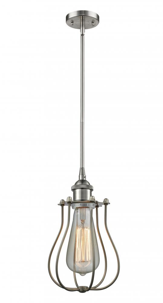 Muselet - 1 Light - 6 inch - Brushed Satin Nickel - Mini Pendant