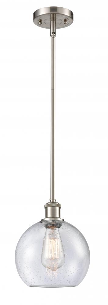 Athens - 1 Light - 8 inch - Brushed Satin Nickel - Mini Pendant