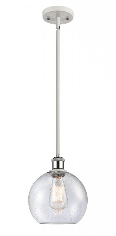 Athens - 1 Light - 8 inch - White Polished Chrome - Mini Pendant