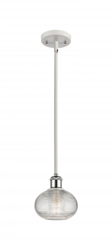 Ithaca - 1 Light - 6 inch - White Polished Chrome - Mini Pendant