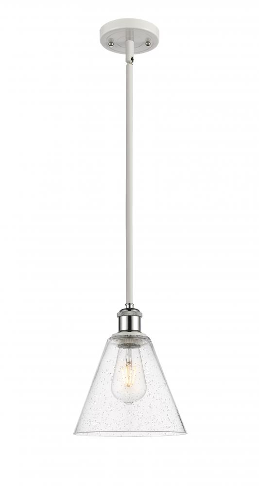 Berkshire - 1 Light - 8 inch - White Polished Chrome - Mini Pendant