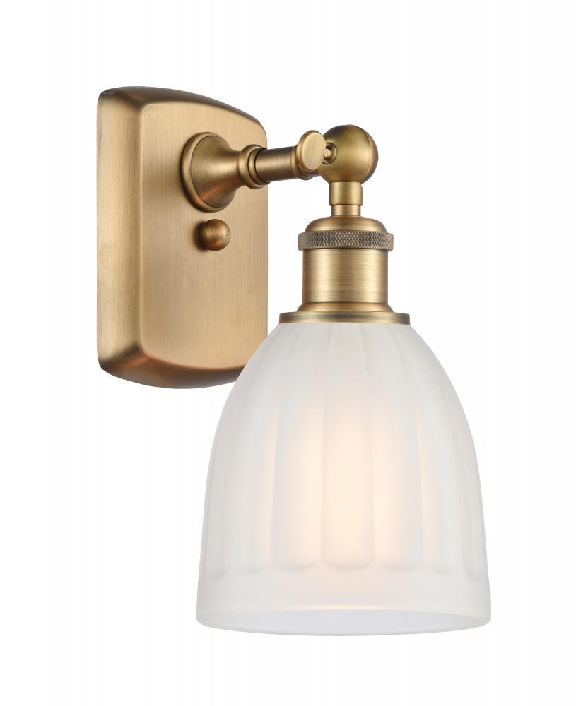 Brookfield - 1 Light - 6 inch - Brushed Brass - Sconce