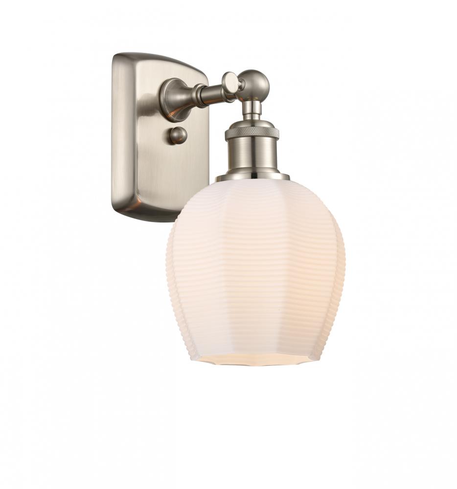 Norfolk - 1 Light - 6 inch - Brushed Satin Nickel - Sconce