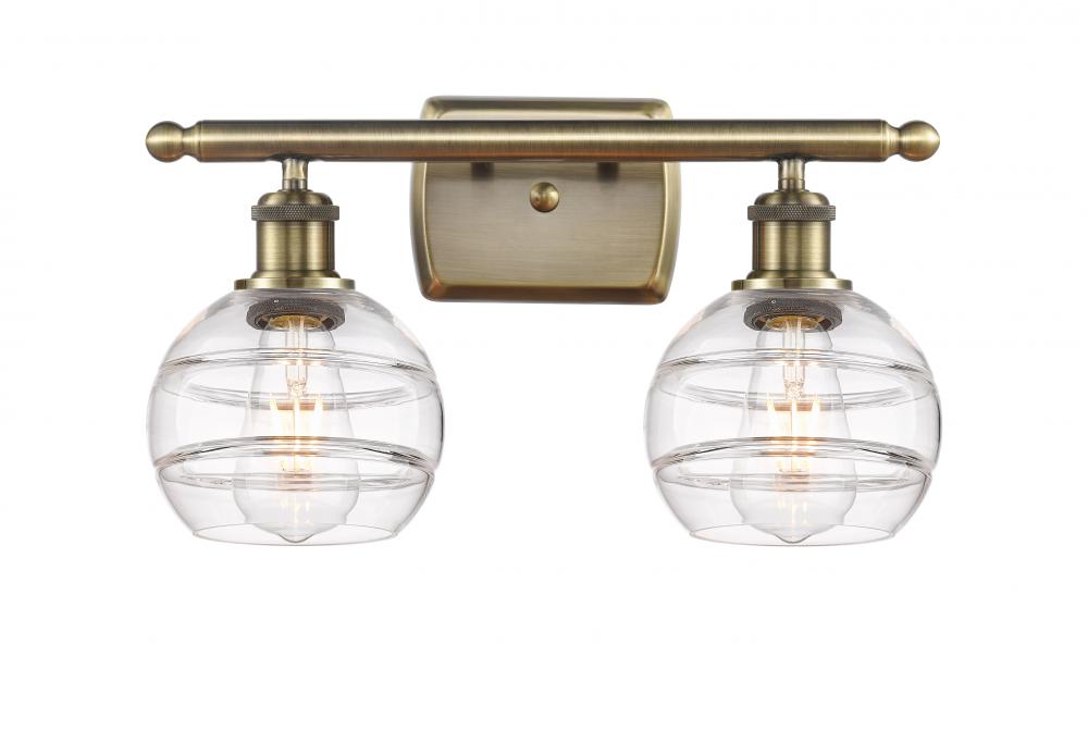 Rochester - 2 Light - 16 inch - Antique Brass - Bath Vanity Light