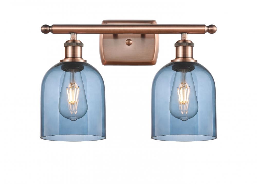 Bella - 2 Light - 16 inch - Antique Copper - Bath Vanity Light