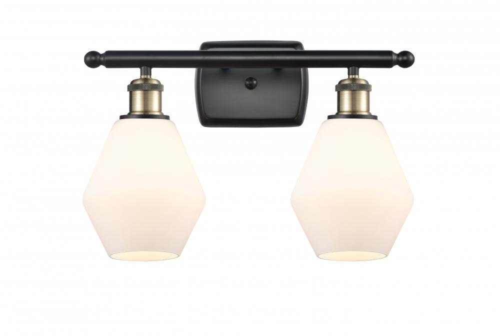 Cindyrella - 2 Light - 16 inch - Black Antique Brass - Bath Vanity Light