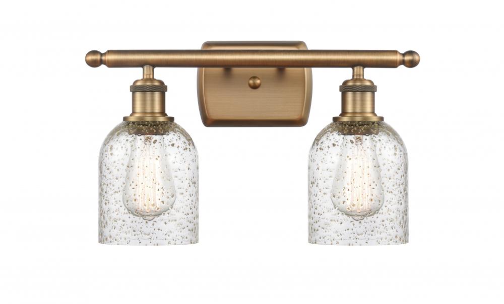 Caledonia - 2 Light - 15 inch - Brushed Brass - Bath Vanity Light