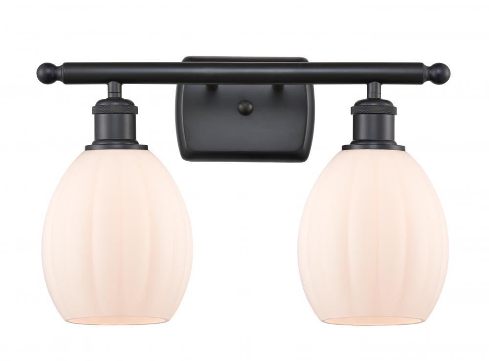 Eaton - 2 Light - 16 inch - Matte Black - Bath Vanity Light