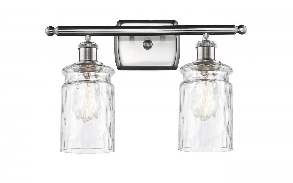 Candor - 2 Light - 15 inch - Brushed Satin Nickel - Bath Vanity Light