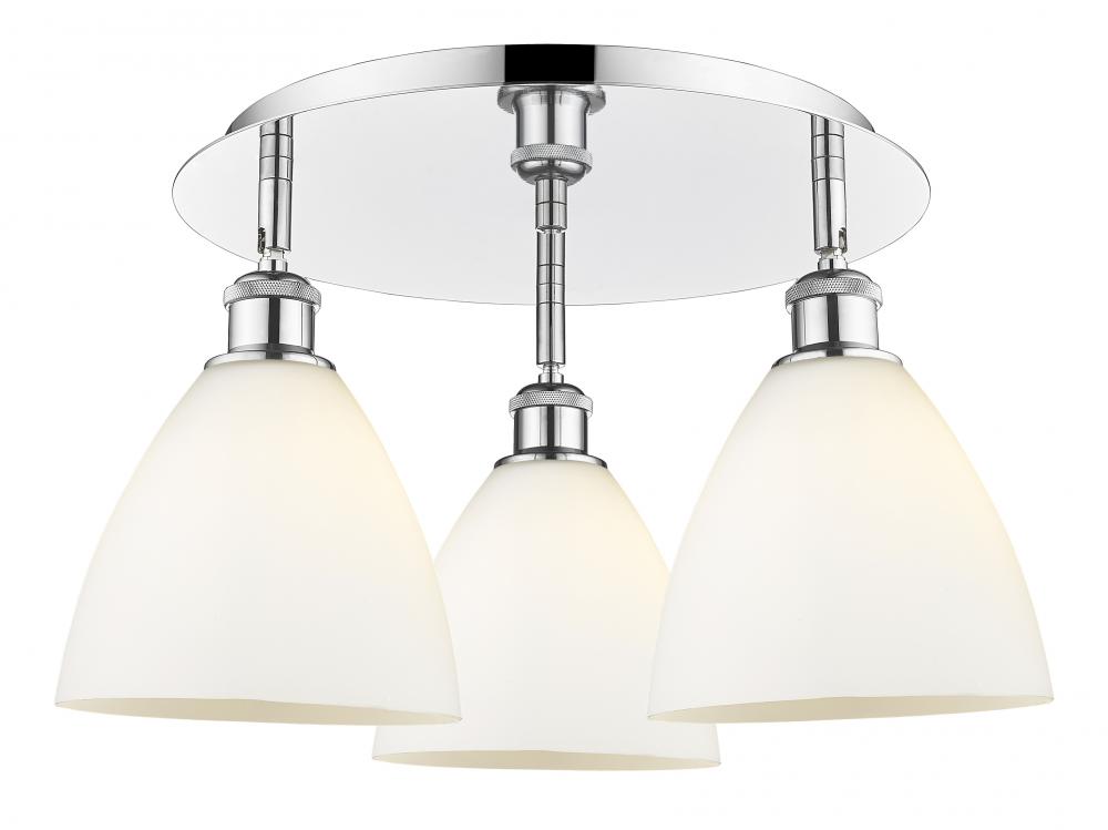 Bristol - 3 Light - 19 inch - Polished Chrome - Flush Mount