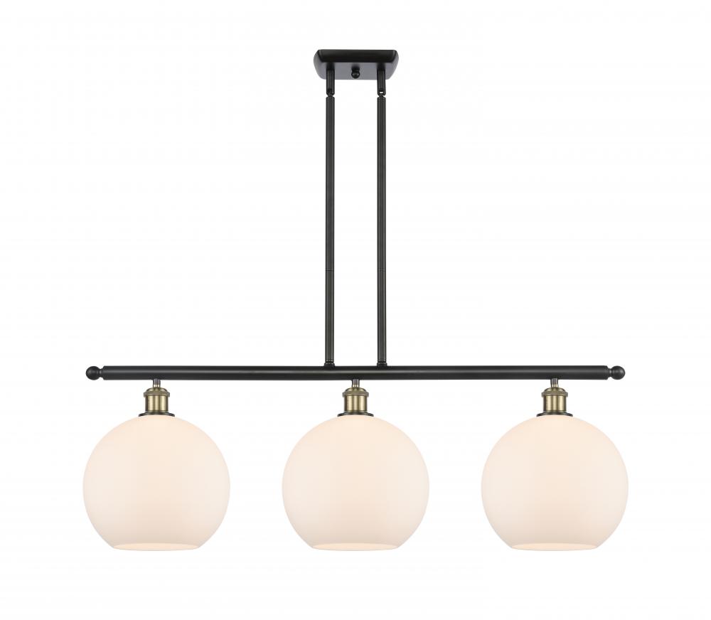 Athens - 3 Light - 37 inch - Black Antique Brass - Stem Hung - Island Light