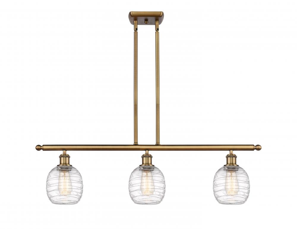 Belfast - 3 Light - 36 inch - Brushed Brass - Cord hung - Island Light