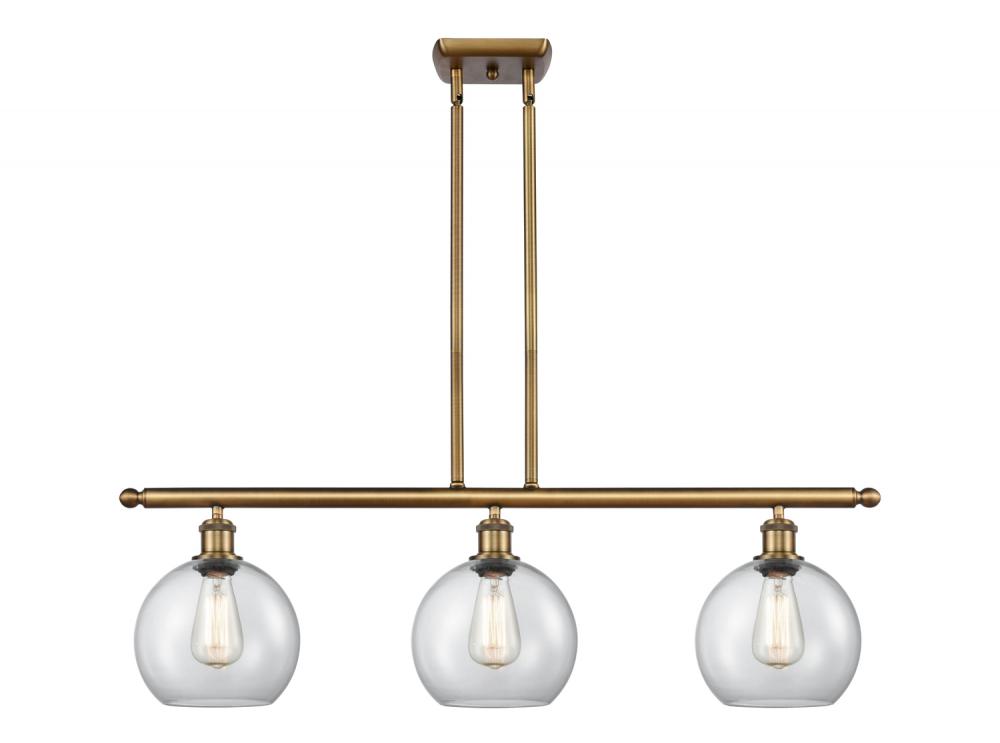 Athens - 3 Light - 36 inch - Brushed Brass - Cord hung - Island Light