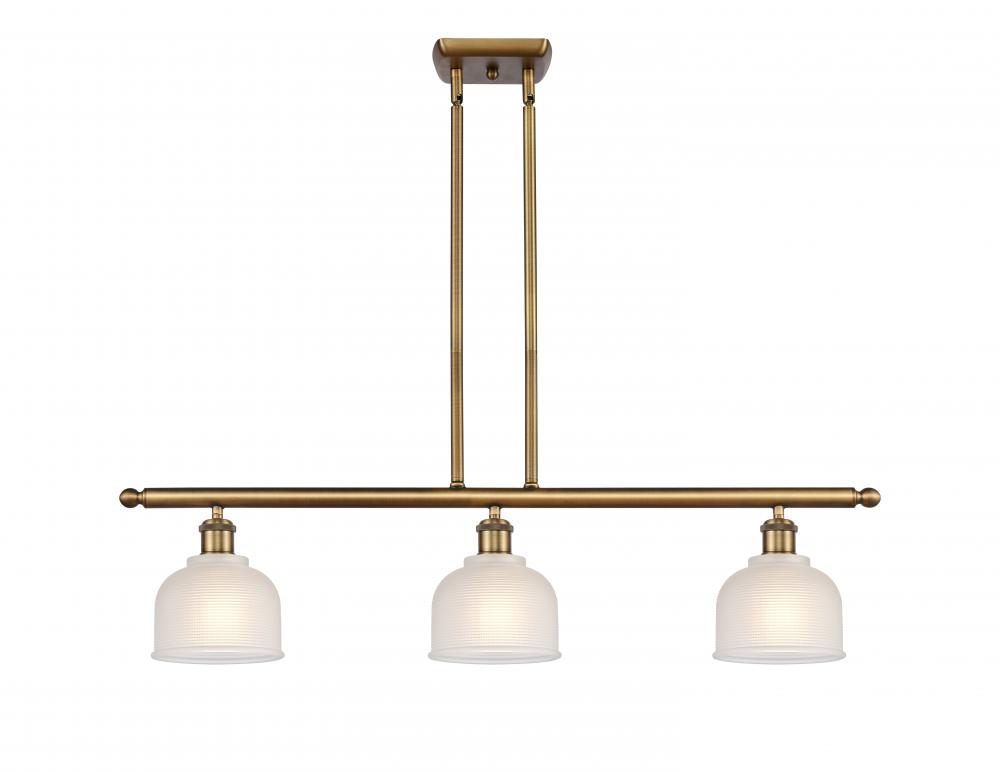 Dayton - 3 Light - 36 inch - Brushed Brass - Cord hung - Island Light