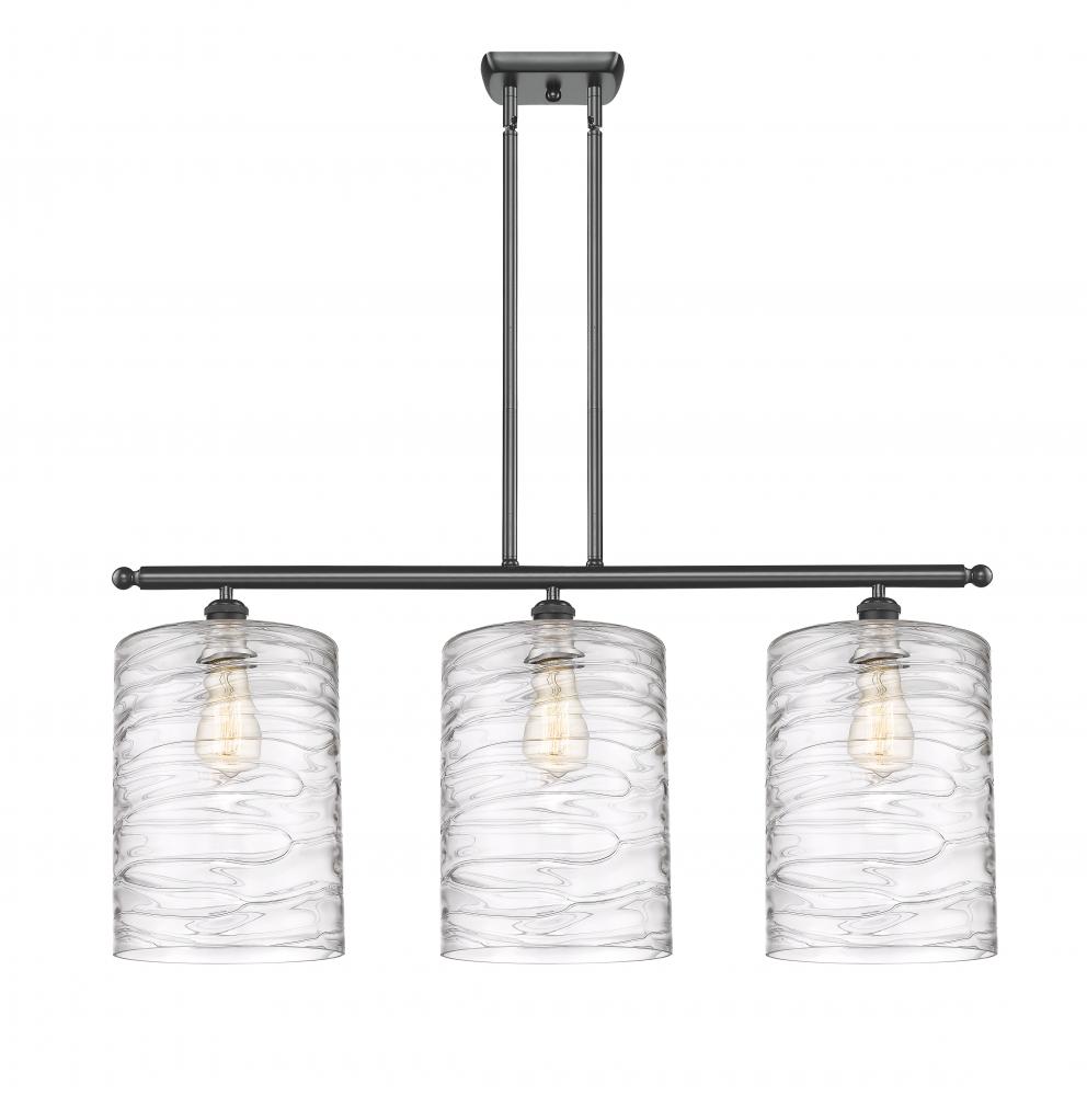 Cobbleskill - 3 Light - 36 inch - Matte Black - Cord hung - Island Light