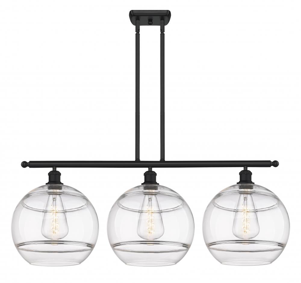 Rochester - 3 Light - 39 inch - Matte Black - Cord hung - Island Light