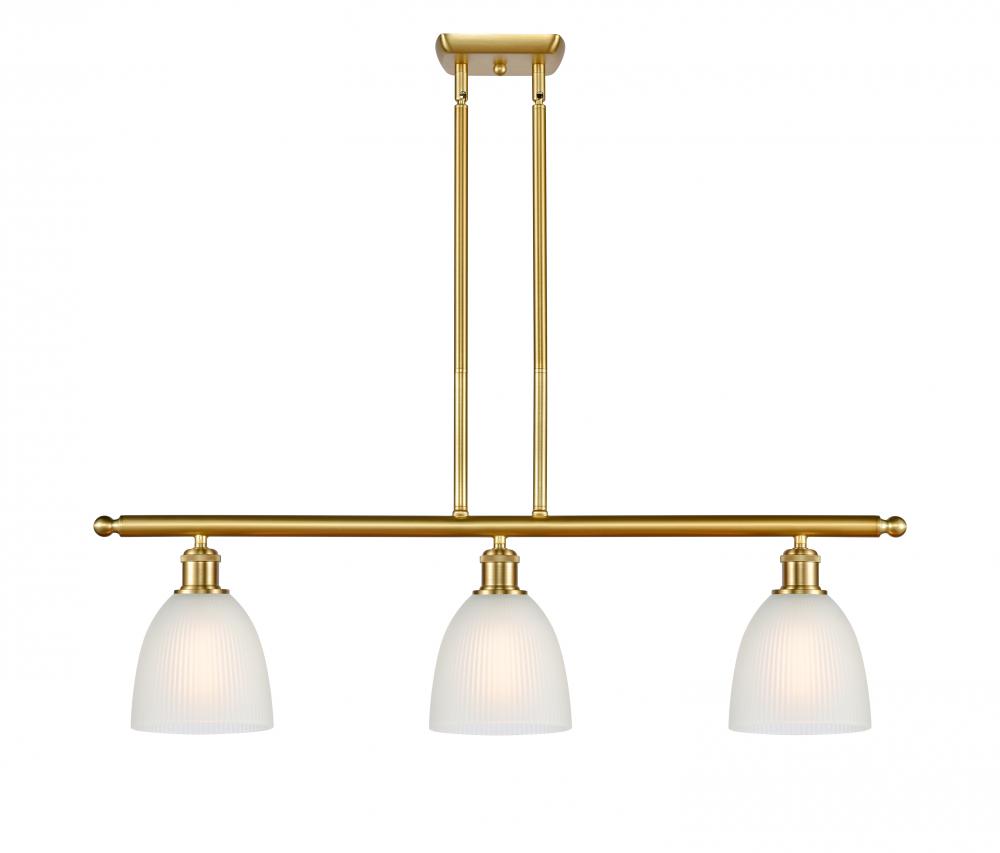 Castile - 3 Light - 36 inch - Satin Gold - Cord hung - Island Light